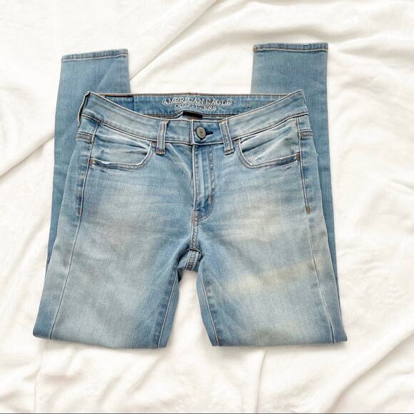 American Eagle Jegging stretch jeans light blue denim 4 - Picture 6 of 8